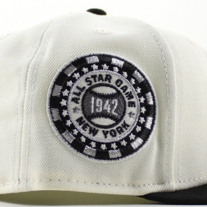 Philadelphia Athletics 1942 All Star Game New Era 59Fifty Fitted Hat (Chrome White Black Gray Under Brim)
