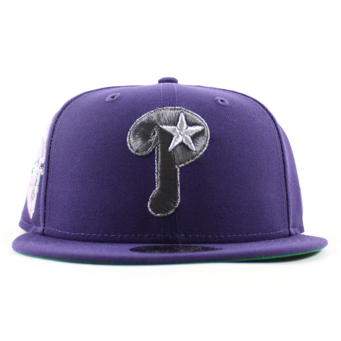 Philadelphia Phillies 1959 All Star Game 59Fifty New Era Fitted Hat (Purple Green Under Brim)
