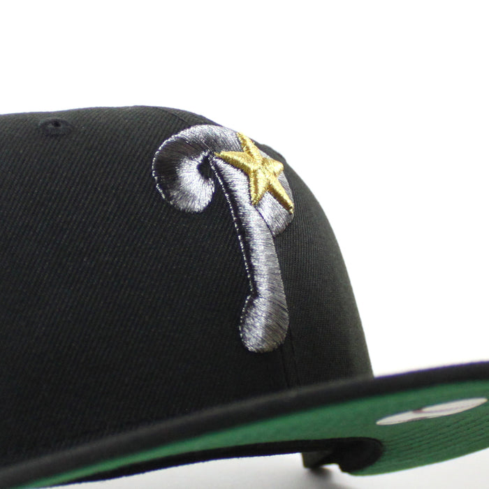 Philadelphia Phillies 1996 All Star Game 59Fifty New Era Fitted Hat (Black and Kelly Green Under Brim)