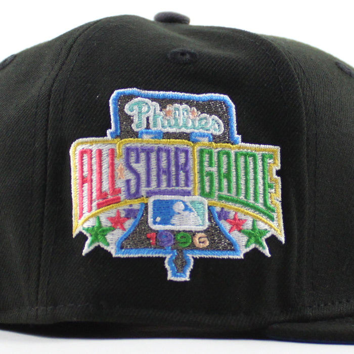 Philadelphia Phillies 1996 All Star Game 59Fifty New Era Fitted Hat (Black Blue Under Brim)