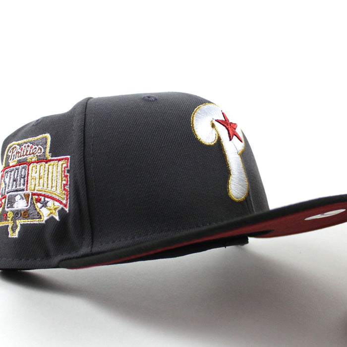 Philadelphia Phillies 1996 All Star Game 59Fifty New Era Fitted Hat (Graphite Gray Black Red Under Brim)