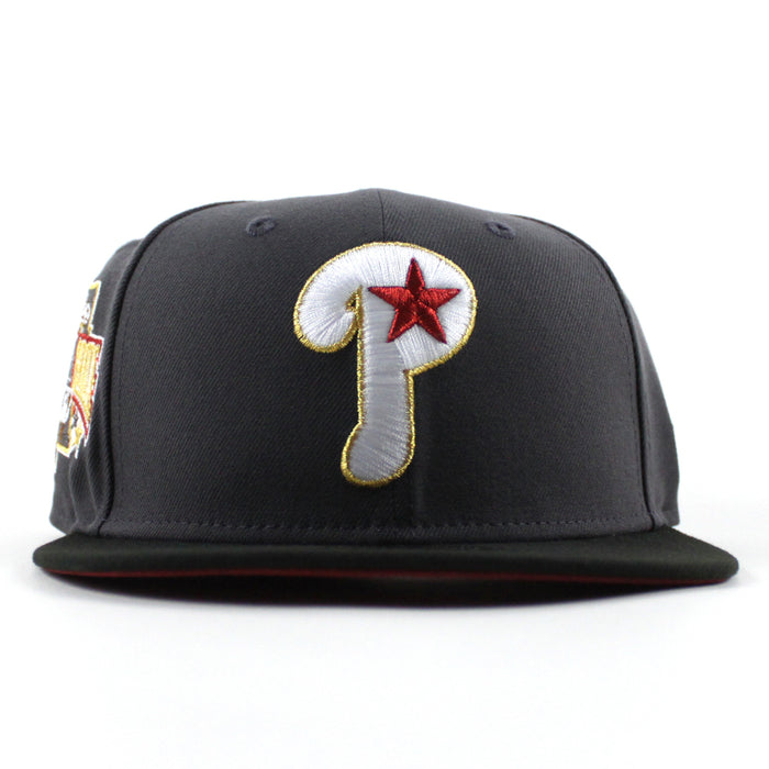 Philadelphia Phillies 1996 All Star Game 59Fifty New Era Fitted Hat (Graphite Gray Black Red Under Brim)