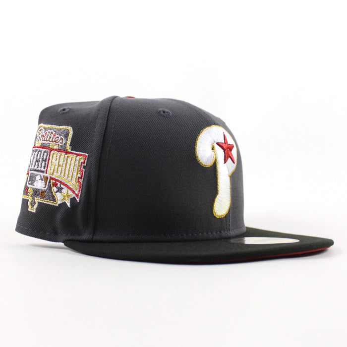 Philadelphia Phillies 1996 All Star Game 59Fifty New Era Fitted Hat (Graphite Gray Black Red Under Brim)