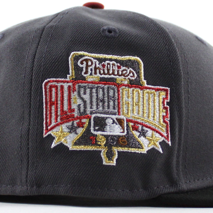 Philadelphia Phillies 1996 All Star Game 59Fifty New Era Fitted Hat (Graphite Gray Black Red Under Brim)