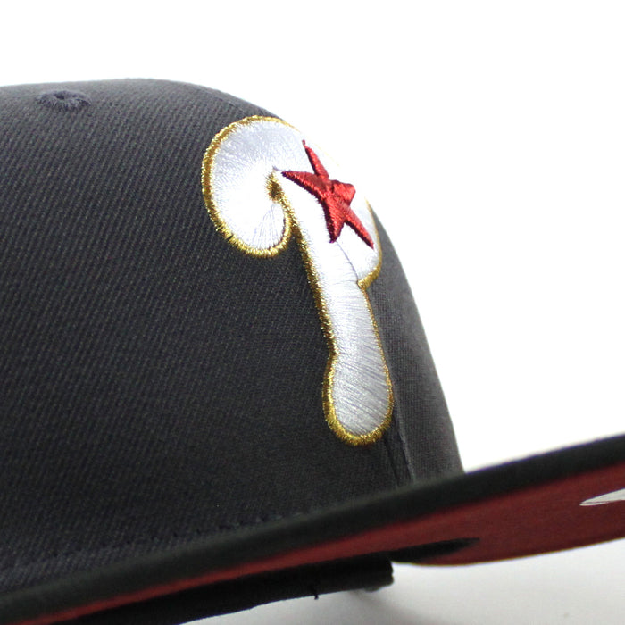 Philadelphia Phillies 1996 All Star Game 59Fifty New Era Fitted Hat (Graphite Gray Black Red Under Brim)