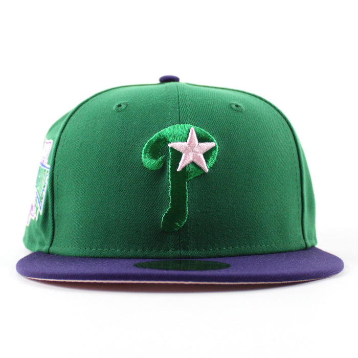 Philadelphia Phillies 1996 All Star Game 59Fifty New Era Fitted Hat (Kelly Green Purple Pink Under Brim)