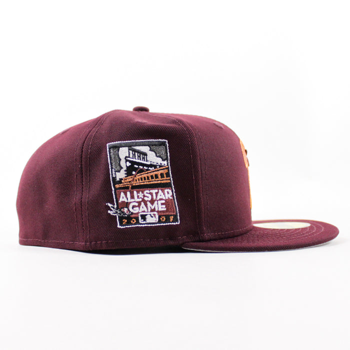 Philadelphia Phillies 1996 All Star Game 59Fifty New Era Fitted Hat (Maroon Gray Under Brim)