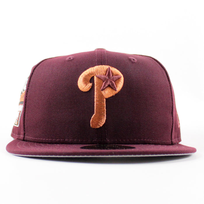 Philadelphia Phillies 1996 All Star Game 59Fifty New Era Fitted Hat (Maroon Gray Under Brim)