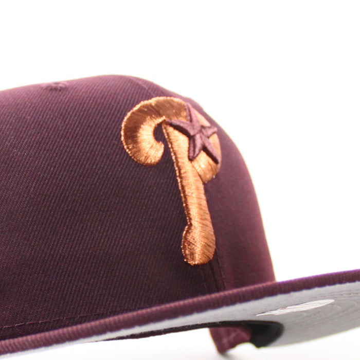 Philadelphia Phillies 1996 All Star Game 59Fifty New Era Fitted Hat (Maroon Gray Under Brim)