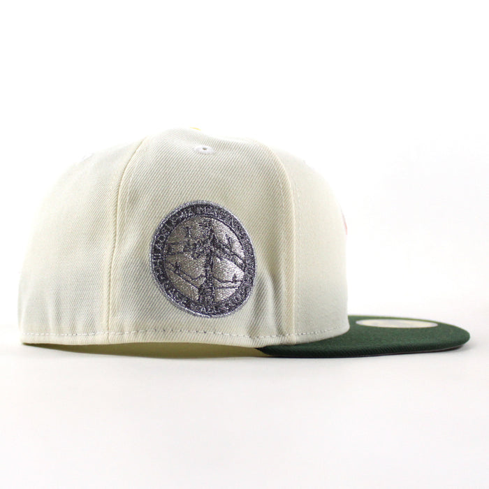 Philadelphia Phillies Baseball Club 59Fifty New Era Fitted Hat (Chrome White Mountain Green Gray Under Brim)