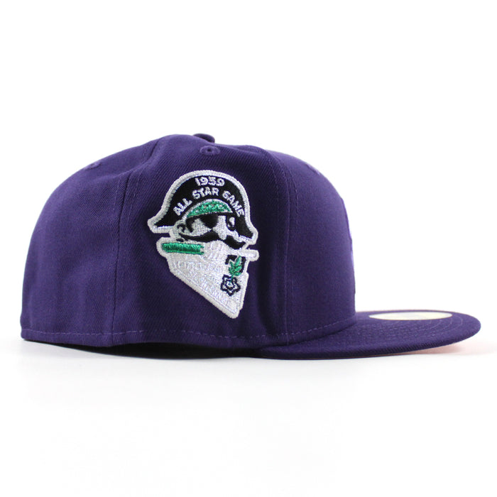 Philadelphia Phillies PARROT 1959 Pirates All Star Game 59Fifty New Era Fitted Hat (Purple and Pink Under Brim)