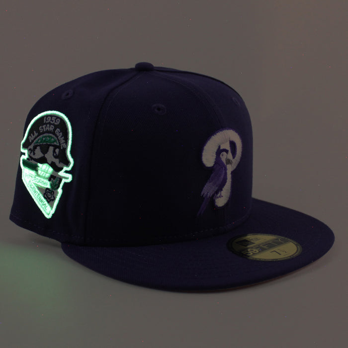 Philadelphia Phillies PARROT 1959 Pirates All Star Game 59Fifty New Era Fitted Hat (Purple and Pink Under Brim)