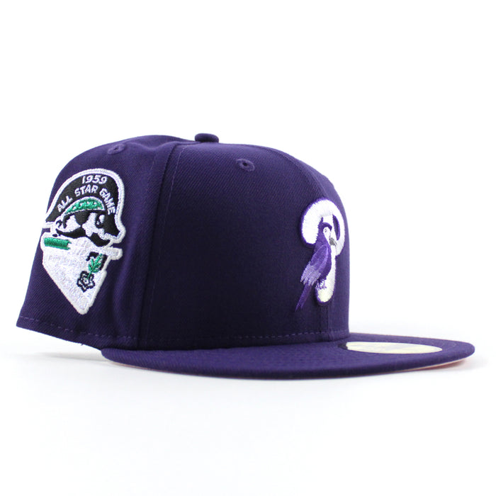 Philadelphia Phillies PARROT 1959 Pirates All Star Game 59Fifty New Era Fitted Hat (Purple and Pink Under Brim)