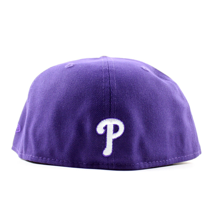 Philadelphia Phillies PARROT 1959 Pirates All Star Game 59Fifty New Era Fitted Hat (Purple and Pink Under Brim)