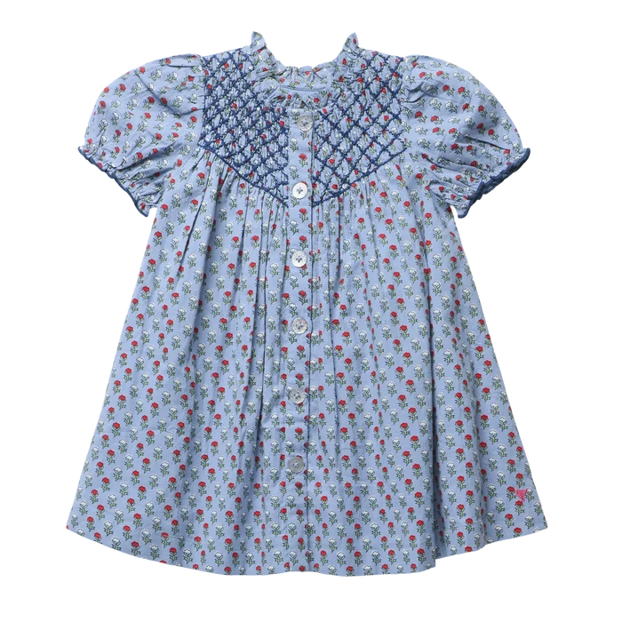Pink Chicken Lucia Dress-Lt. Blue Carnation