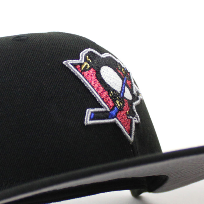 Pittsburgh Penguins 50 Years New Era 59Fifty Fitted Hat (Black Gray Under brim)