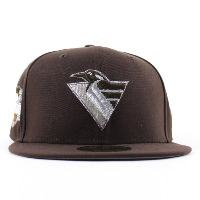 Pittsburgh Penguins 50 Years New Era 59Fifty Fitted Hat (BurntWood Gray Under brim)