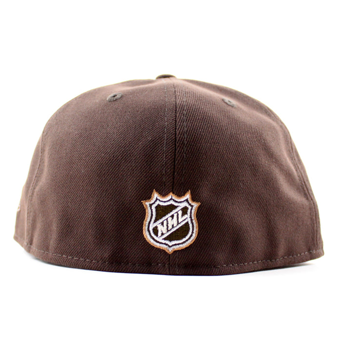Pittsburgh Penguins 50 Years New Era 59Fifty Fitted Hat (BurntWood Gray Under brim)