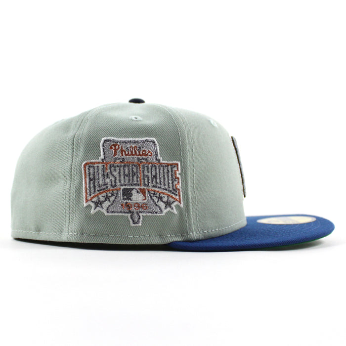 Pittsburgh Pirates 1996 All Star Game 59Fifty New Era Fitted Hats (Everest Green SeaShore Blue Green Under Brim)