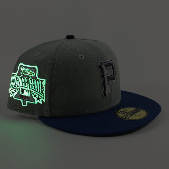 Pittsburgh Pirates 1996 All Star Game 59Fifty New Era Fitted Hats (Everest Green SeaShore Blue Green Under Brim)