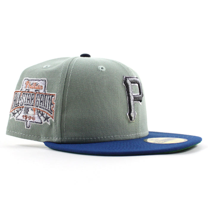 Pittsburgh Pirates 1996 All Star Game 59Fifty New Era Fitted Hats (Everest Green SeaShore Blue Green Under Brim)
