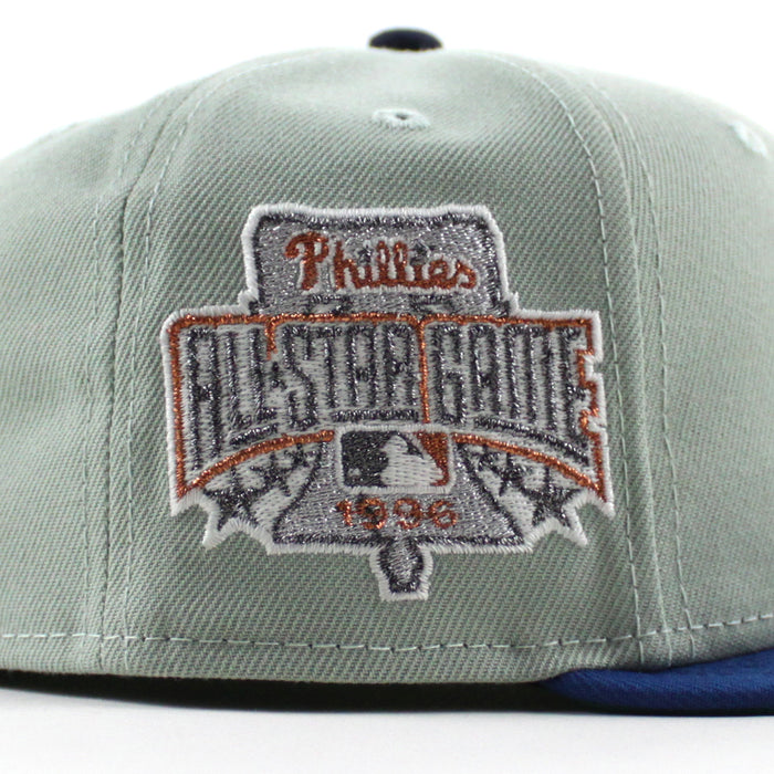 Pittsburgh Pirates 1996 All Star Game 59Fifty New Era Fitted Hats (Everest Green SeaShore Blue Green Under Brim)