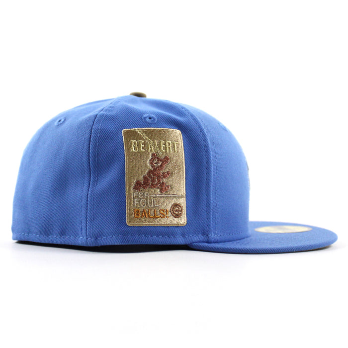 🚨PRE-ORDER🚨 Chicago Cubs be Alert For Foul Balls New Era 59Fifty Fitted Hat (Air Force Blue Gray Under Brim)