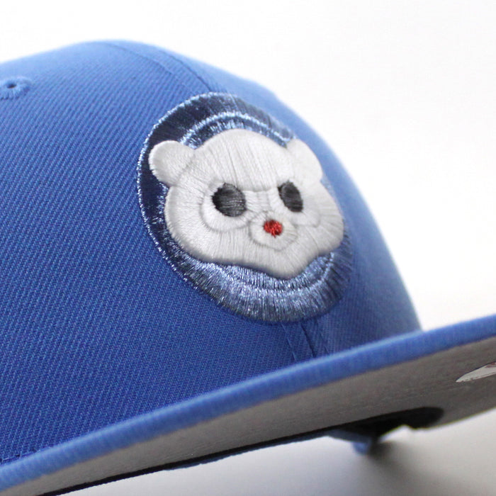 🚨PRE-ORDER🚨 Chicago Cubs be Alert For Foul Balls New Era 59Fifty Fitted Hat (Air Force Blue Gray Under Brim)