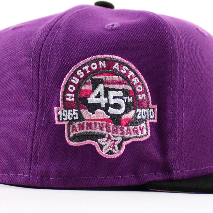 🚨PRE-ORDER🚨 Houston Astros 45th Anniversary New Era 59Fifty Fitted Hat (Purple Black Pink Under Brim)
