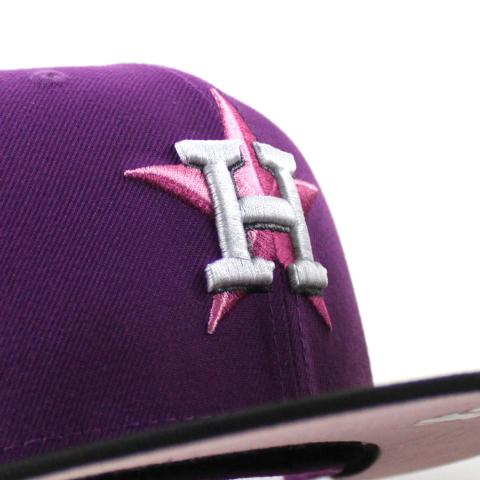 🚨PRE-ORDER🚨 Houston Astros 45th Anniversary New Era 59Fifty Fitted Hat (Purple Black Pink Under Brim)