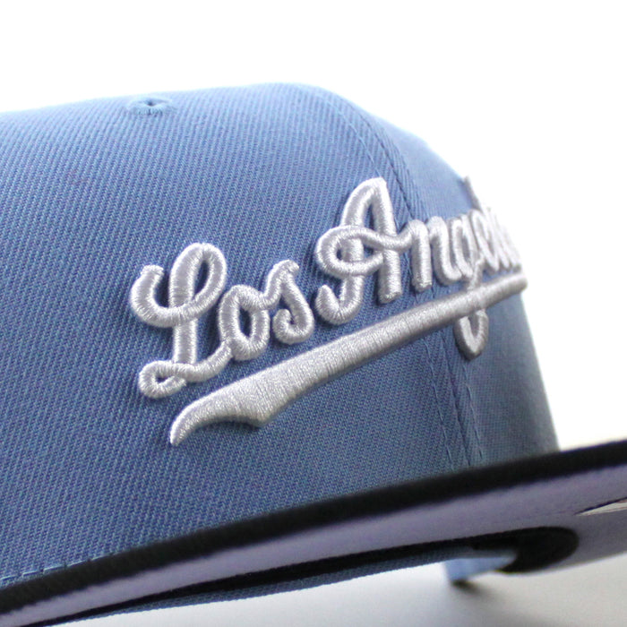 🚨PRE-ORDER🚨 Los Angeles Dodgers 1942 All Star Game New Era 59Fifty Fitted Hat (Birdseye Blue Black lavender Under Brim)