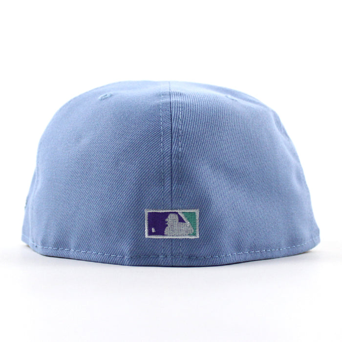 🚨PRE-ORDER🚨 Los Angeles Dodgers 1942 All Star Game New Era 59Fifty Fitted Hat (Birdseye Blue Black lavender Under Brim)