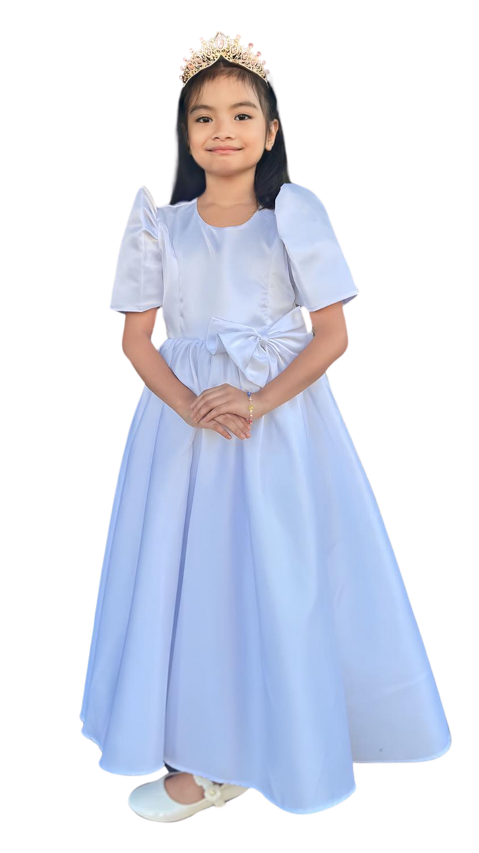 Chic Filipiniana Flower Girl Duchess Satin Dress