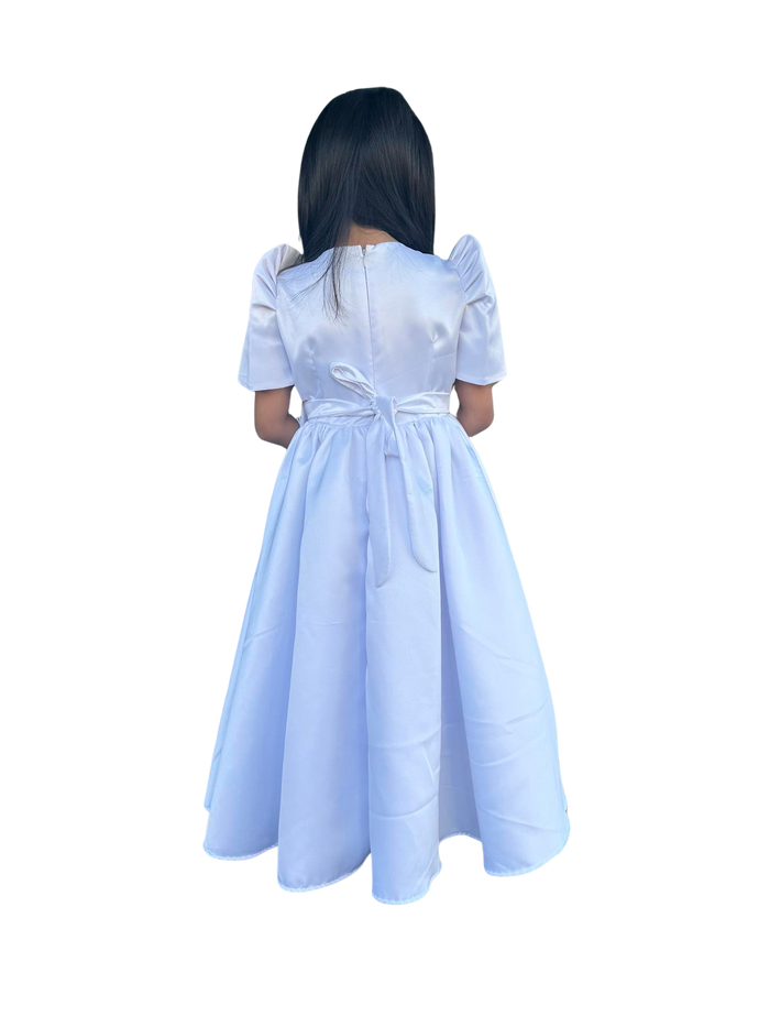 Filipiniana Flower Girl Duchess Satin Long Dress