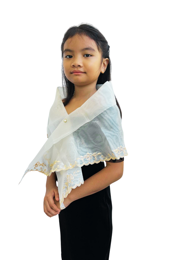 Elegant Organza Girls Filipiniana Alampay