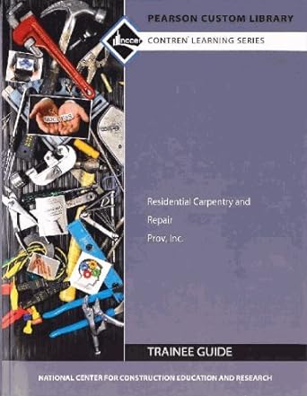 Cover of Residential Carpentry and Repair trainee guide featuring various hand tools on the left side