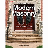 Cover of Modern Masonry 11th Edition showing brick and stone masonry on building facade with arched doorway