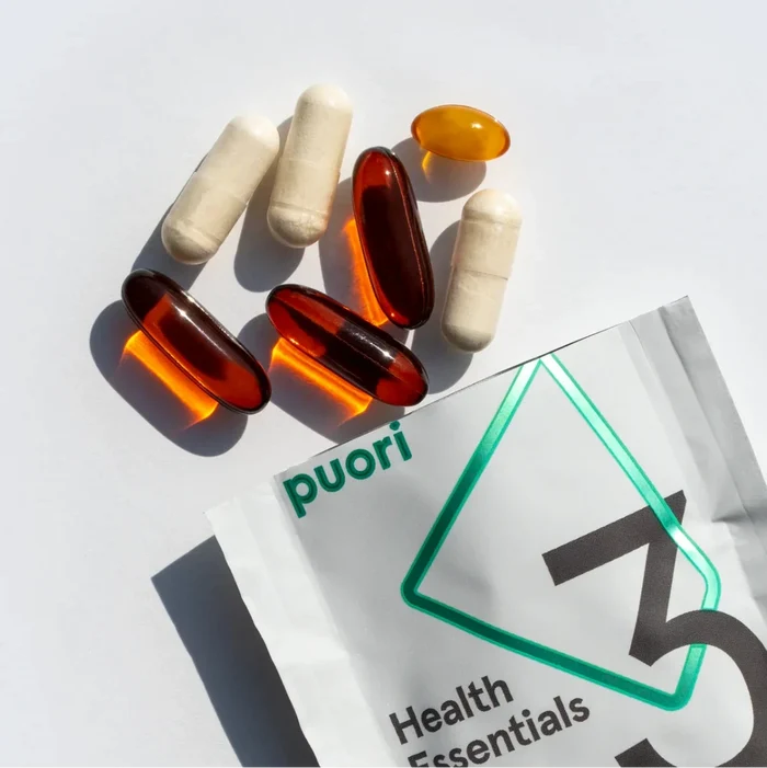 Puori - P3 -(Health Essentials)  Daglige pakker med O3, M3, D3 - 30 dage