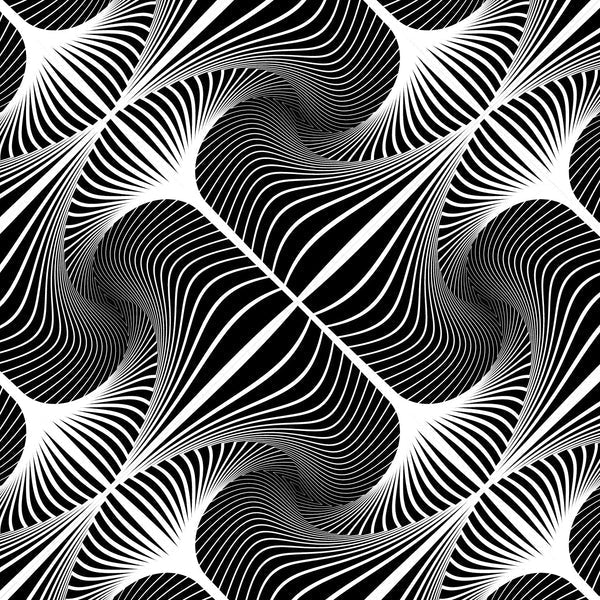 Black and white pattern with wavy lines