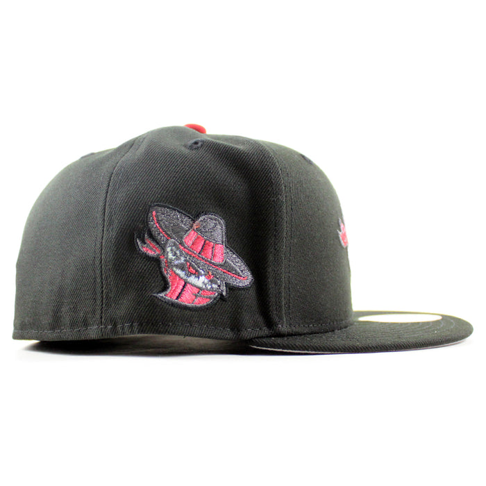 Quad Cities River Bandits Bandits Patch New Era 59Fifty Fitted Hat (Black Gray Under Brim)