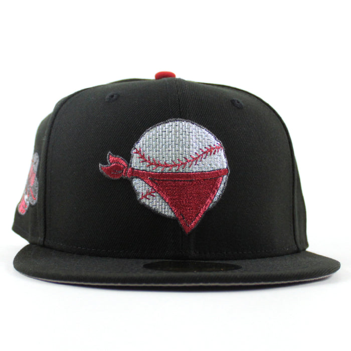 Quad Cities River Bandits Bandits Patch New Era 59Fifty Fitted Hat (Black Gray Under Brim)