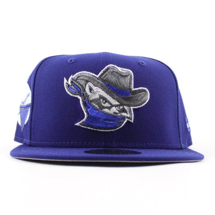 Quad Cities River Bandits Baseball Patch New Era 59Fifty Fitted Hat (Royal Blue Gray Under Brim)