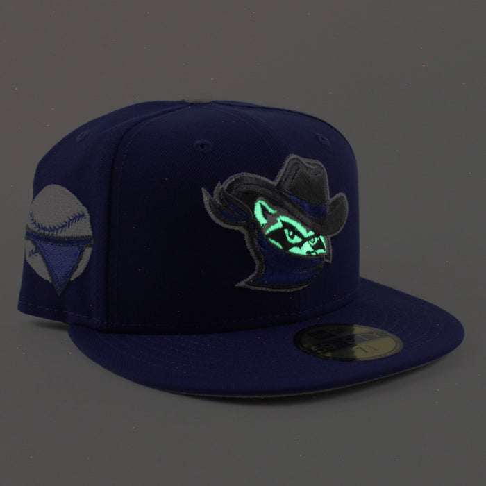 Quad Cities River Bandits Baseball Patch New Era 59Fifty Fitted Hat (Royal Blue Gray Under Brim)