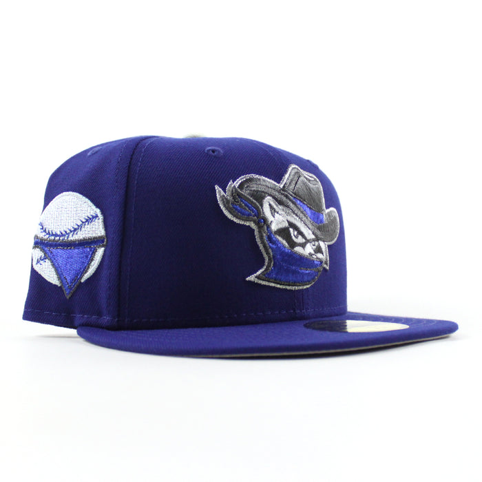 Quad Cities River Bandits Baseball Patch New Era 59Fifty Fitted Hat (Royal Blue Gray Under Brim)