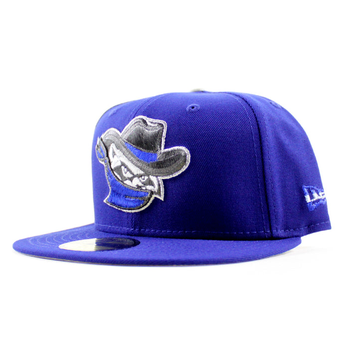 Quad Cities River Bandits Baseball Patch New Era 59Fifty Fitted Hat (Royal Blue Gray Under Brim)