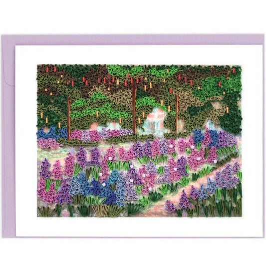 QUILLING CARD Artist Series - The Artist's Garden at Giverny, Monet Greeting Card