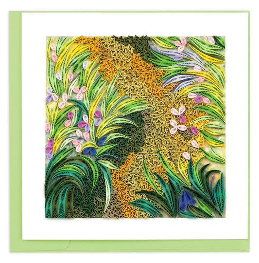 QUILLING CARD Artist Series - The Path Through the Irises, Monet Greeting Card