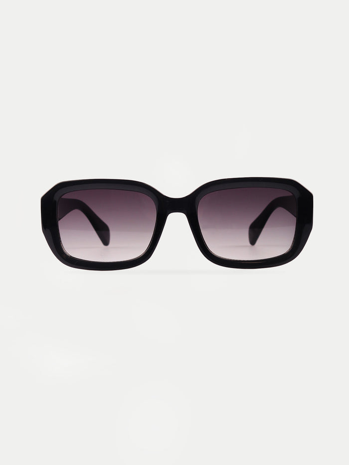 Rachel Rectangle Sunglasses | Black-Image 1