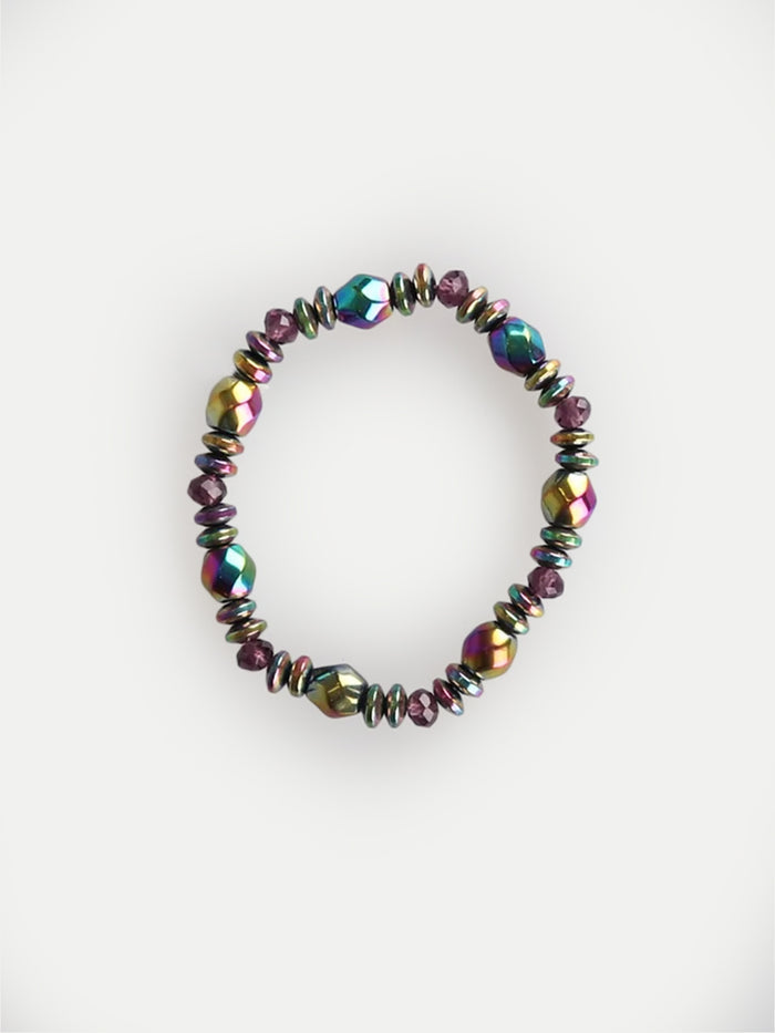 Rainbow Hematine Magnetic Bracelet | One Colour-Image 2