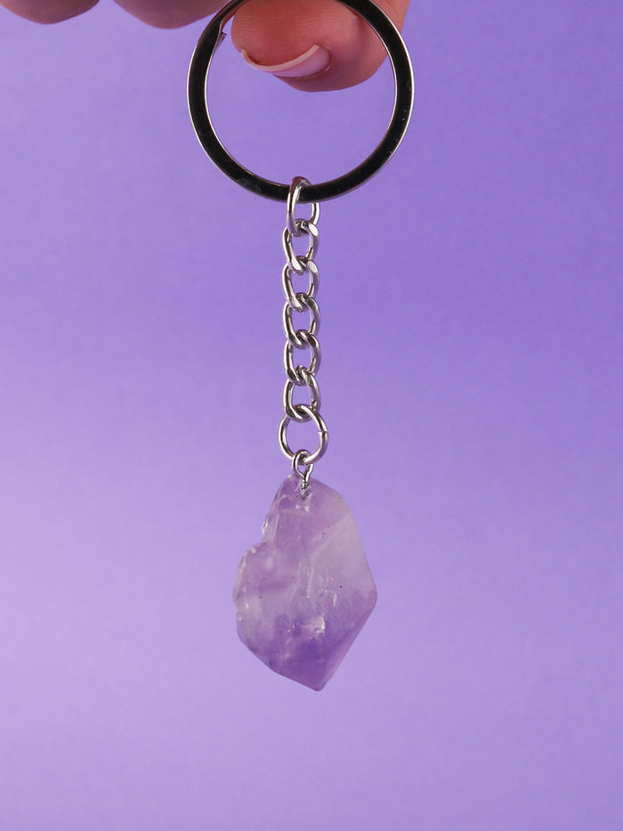 Raw Crystal Keyring | Amethyst-Image 1